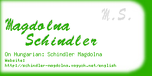magdolna schindler business card